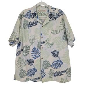 Island Republic 100% Silk Button Up Mens XL Tropical Hawaiian Shirt Resort Retro